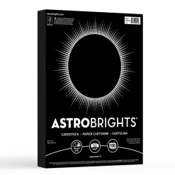 Card Stock*Astrobrights 65 lb. Cardstock Paper, 8.5" x 11", Eclipse Black, 100 Sheets/Pack (22024-01)