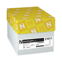 Large Quantity Paper*Astrobrights 30% Recycled Colored Paper, 24 lbs., 8.5" x 11", Lift-Off Lemon, 500 Sheets/Ream, 10 Reams/Carton (21011)