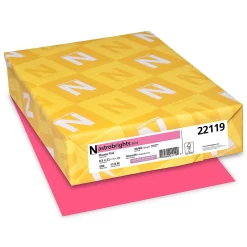 Multipurpose Paper*Astrobrights Colored Paper, 24 lbs., 8.5" x 11", Plasma Pink, 500 Sheets/Ream (22119)