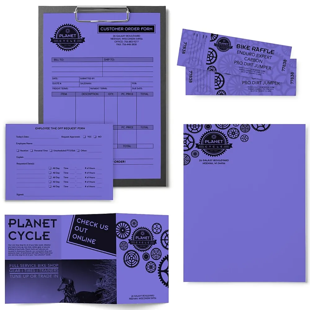 Multipurpose Paper*Astrobrights Colored Paper, 24 lbs., 8.5" x 11", Venus Violet, 500 Sheets/Ream (22081)