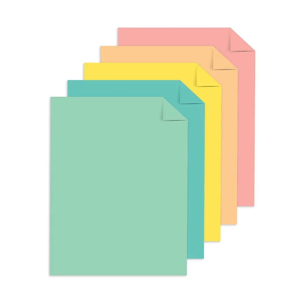 Card Stock*Astrobrights Punchy Pastels 65 lb. Cardstock Paper, 8.5" x 11", Punchy Pastel Assortment, 100 Sheets/Pack (91786)
