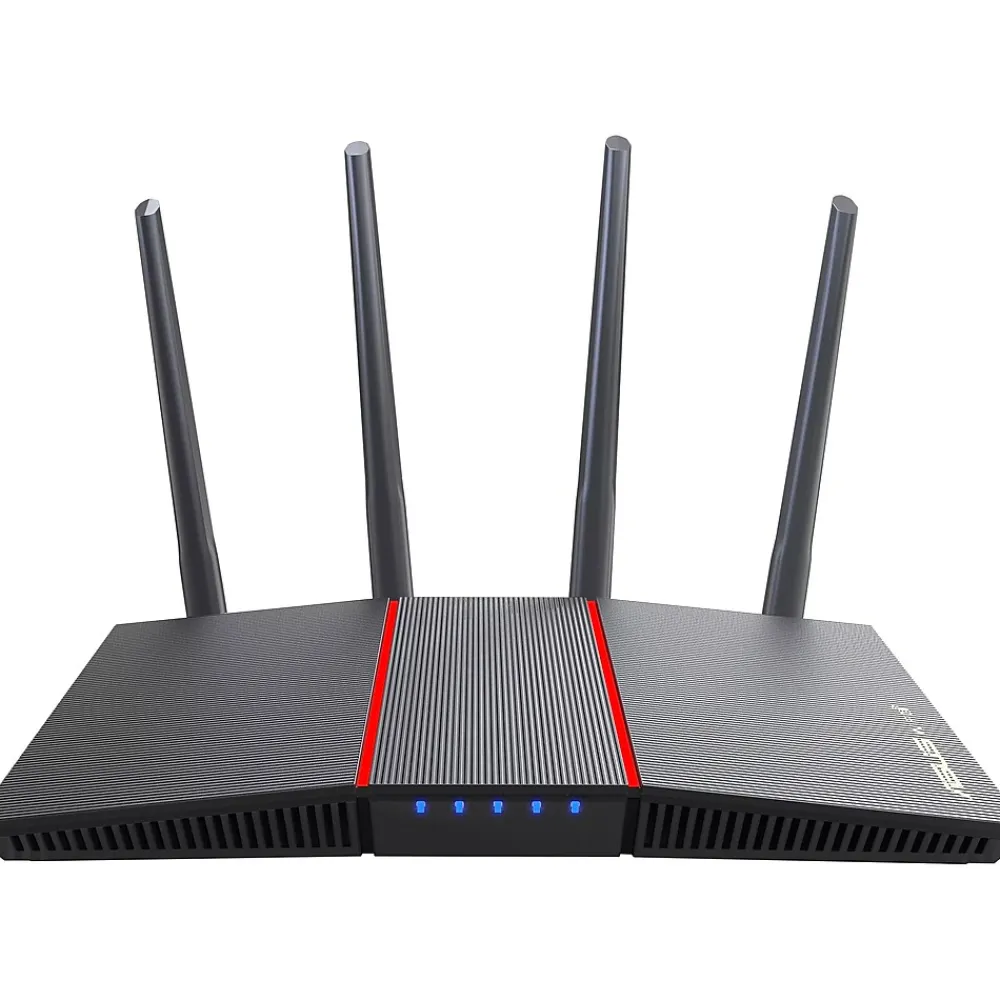 Online Asus AX1800 Dual Band MU-MIMO WiFi 6 Router, Black/Red (RTAX55)
