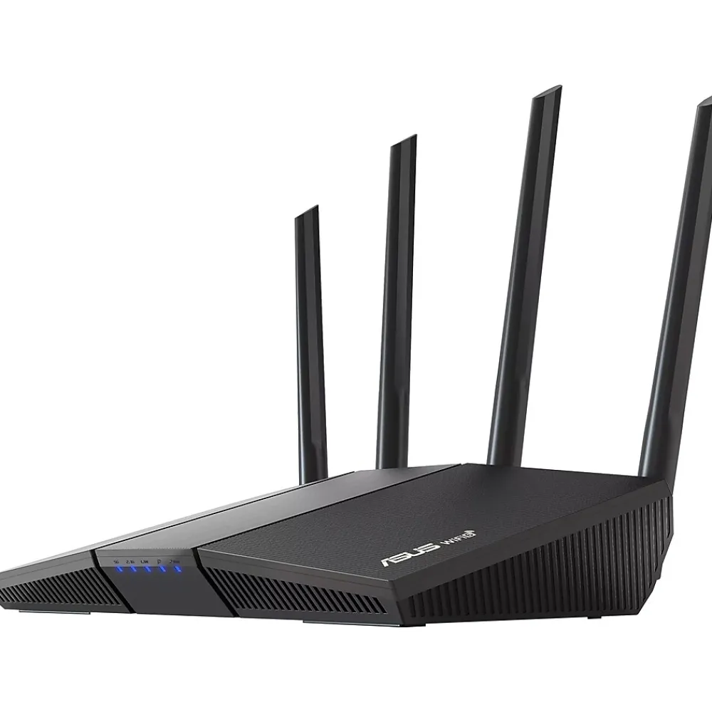 Online Asus AX1800 Dual Band MU-MIMO WiFi 6 Router, Black/Red (RTAX55)