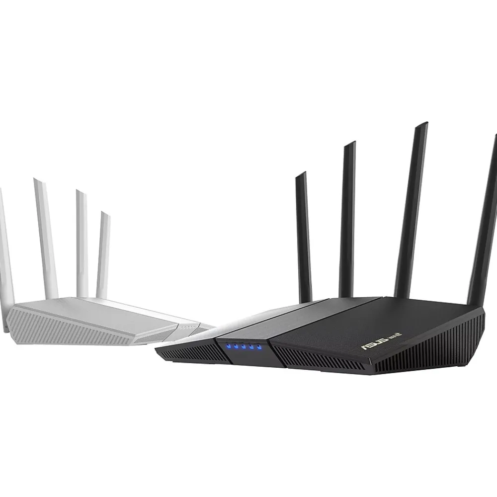 Online Asus AX1800 Dual Band MU-MIMO WiFi 6 Router, Black/Red (RTAX55)
