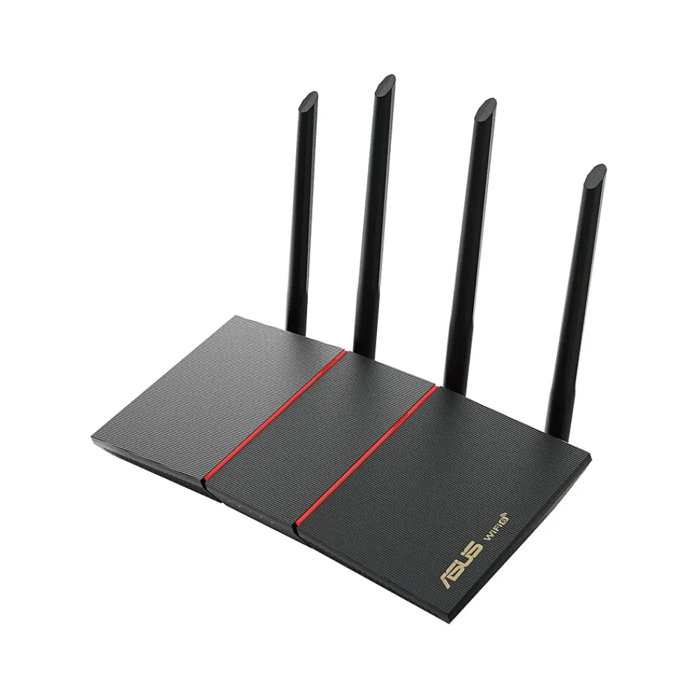 Online Asus AX1800 Dual Band MU-MIMO WiFi 6 Router, Black/Red (RTAX55)