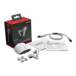 ROG Cetra Wireless Active Noise Canceling Earbuds, Bluetooth, Moonlight White (90YH03X1-B5UA00)<Asus New