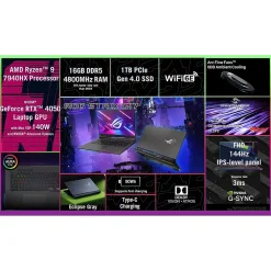 Best Asus ROG Strix G17 17.3" FHD 144Hz Gaming Laptop, Nvidia GeForce RTX 4050, AMD Ryzen 9-7940HX, 16GB RAM, 1TB SSD, Windows 11