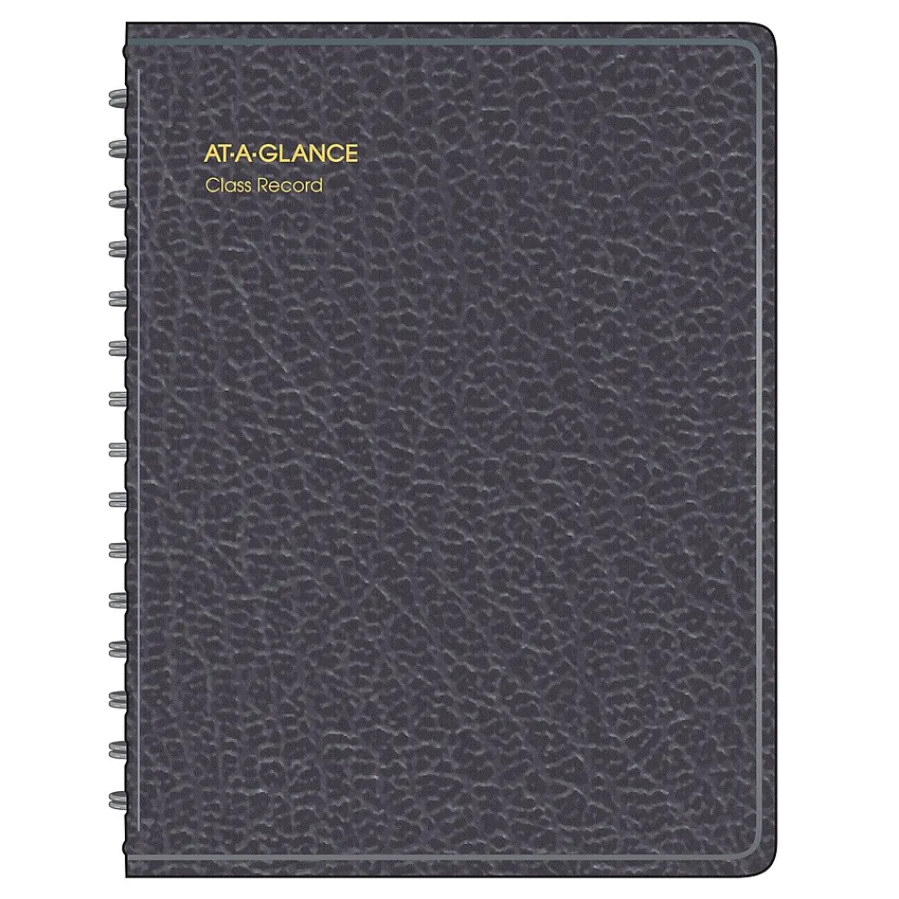 Accounting & Record Journals*AT-A-GLANCE Academic Class Record Book, Undated, 8-1/4" x 10-7/8", Black (80-150-05)