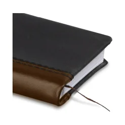 Journals|AT-A-GLANCE Fine Pocket Hardcover Diary, 3" x 6", Ruled, Black/Brown (74-02-05-25)