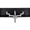 Clearance Atdec Adjustable Dual Monitor Arm for Flat/Curved Monitors up to 32", Silver (AWMS-2-4640-F-S)