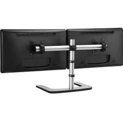Sale Atdec Adjustable Dual Monitor Desk Mount for Monitors Up to 26.5 lbs., Silver (VFS-DH)