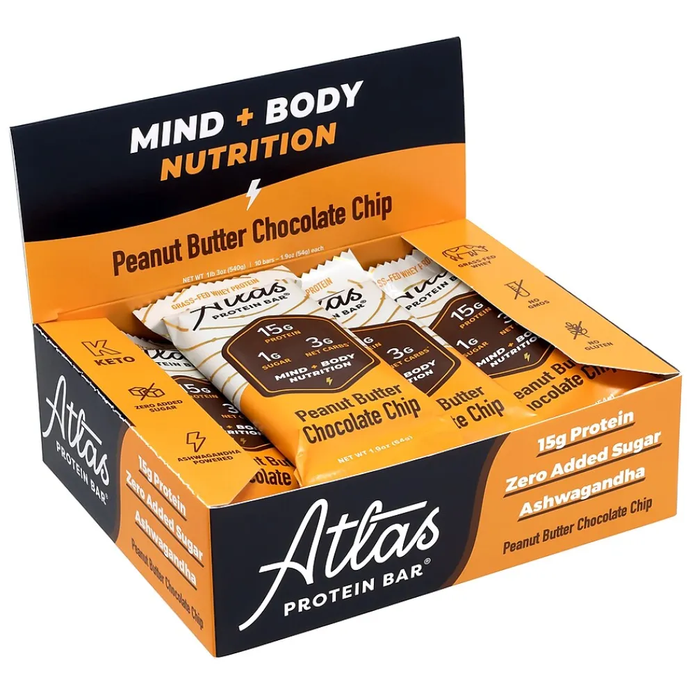 Atlas Gluten Free Chocolate Protein Bar, 1.9 oz., 10 Bars/Box 2/Box (600-02138)
