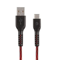 Charge and Sync USB to Type-C Cable, 10 ft., Red, (TCB10-RED)<AT&T Hot