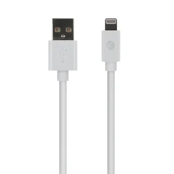PVC Charge and Sync Lightning Cable, 10 ft., White, (PVLC10-WHT)<AT&T Outlet