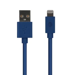 PVC Charge and Sync Lightning Cable, 4 ft., Blue (PVLC1-BLU)<AT&T New