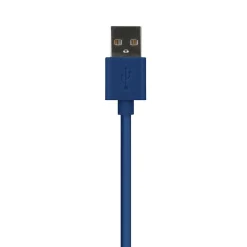 PVC Charge and Sync Lightning Cable, 10 ft., Blue, (PVLC10-BLU)<AT&T Hot