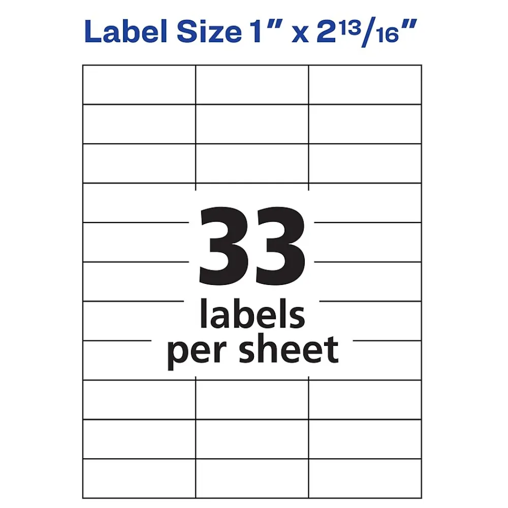 Outlet Avery Address Labels for Copiers, 1" x 2-13/16", Clear, 2,310 Labels/Pack (5311)