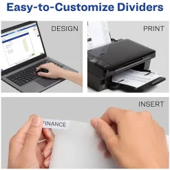 Dividers|Avery Big Tab Insertable Plastic Dividers with Pocket, 5 Tabs, Multicolor Pastel (07714)