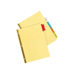 Dividers|Avery Big Tab Insertable Buff Paper Dividers, 5-Tab, Assorted Colors, 48 Sets/Carton (11109)