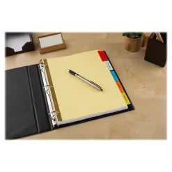 Dividers|Avery Big Tab Insertable Buff Paper Dividers, 5-Tab, Assorted Colors, 48 Sets/Carton (11109)