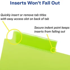 Dividers|Avery Big Tab Insertable Plastic Dividers with 2 Pockets, 5 Tabs, Multicolor (11906)