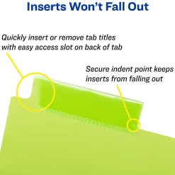 Dividers|Avery Big Tab Insertable Plastic Divider, 5 Tabs, Multicolor, 1 Set (11900)