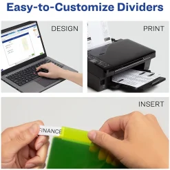 Dividers|Avery Big Tab Insertable Plastic Divider, 5 Tabs, Multicolor, 1 Set (11902)