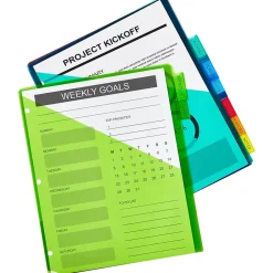 Dividers|Avery Big Tab Insertable Plastic Divider, 8 Tabs, Multicolor, 1 Set (11903)