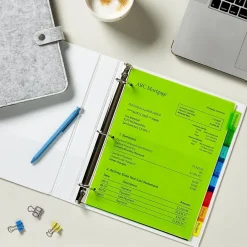 Dividers|Avery Big Tab Insertable Plastic Divider, 8 Tabs, Multicolor, 1 Set (11901)