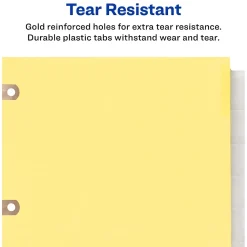 Dividers|Avery Big Tab Insertable Paper Dividers, 8 Tabs, Clear, Copper Reinforced (23285)