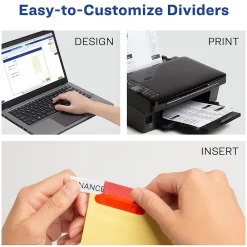 Dividers|Avery Big Tab Insertable Paper Divider, 8 Tabs, Multicolor, 1 Set (11111)