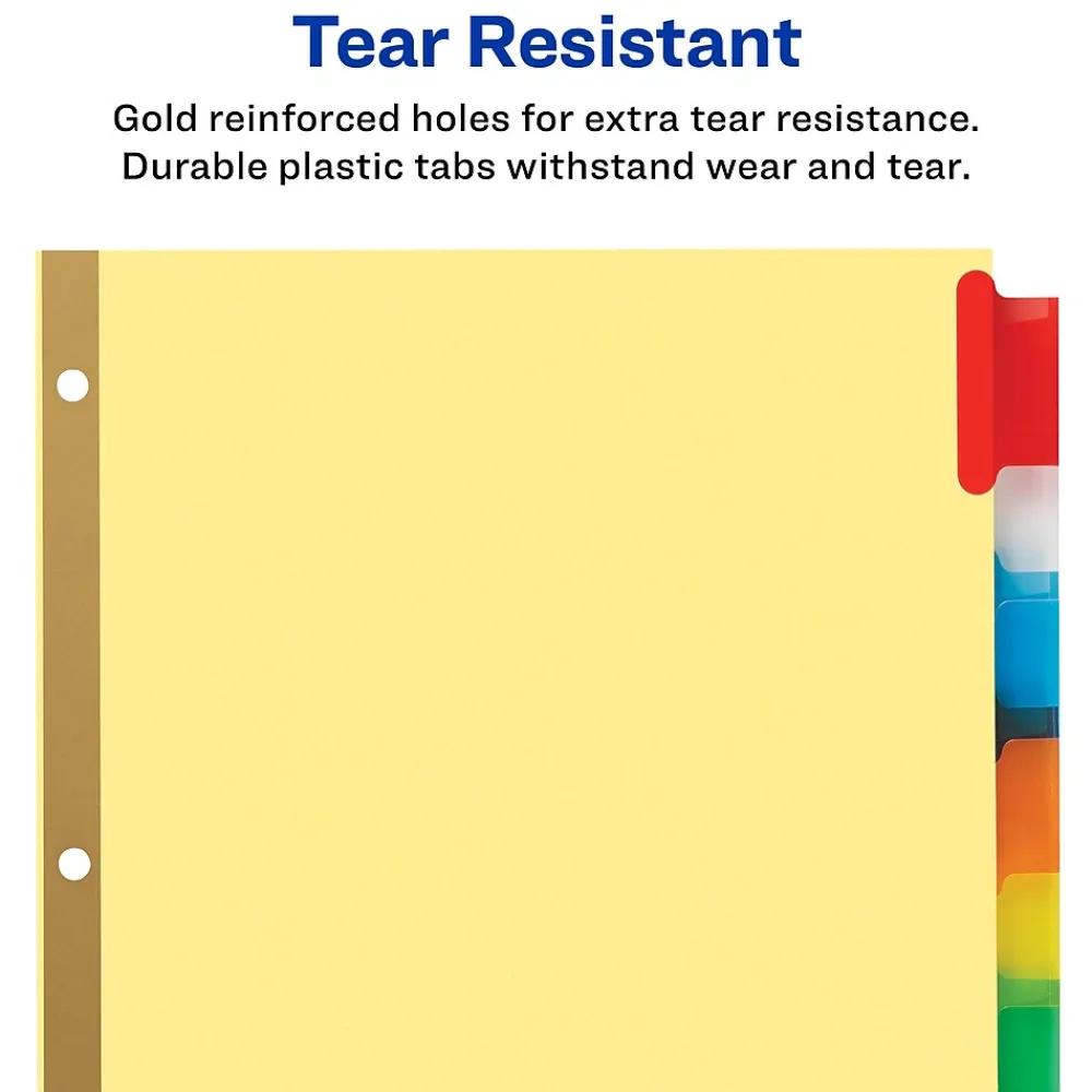 Dividers|Avery Big Tab Insertable Paper Divider, 8 Tabs, Multicolor, 1 Set (11111)