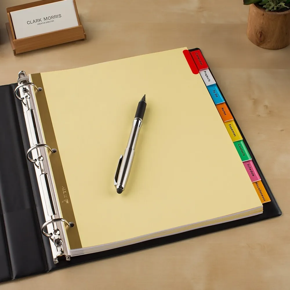 Dividers|Avery Big Tab Insertable Paper Divider, 8 Tabs, Multicolor, 1 Set (11111)
