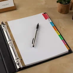 Dividers|Avery Big Tab Insertable Paper Dividers, 8 Tabs, White with Multicolor Tabs (11123)
