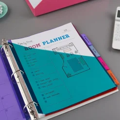 Dividers|Avery Big Tab Insertable Plastic Dividers with 2 Pockets, 5 Tabs, Two-Tone Multicolor (11982)