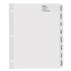 Dividers|Avery Big Tab Printable Paper Dividers with Large White Labels, 8 Tabs, White, 4 Sets/Pack (14439)