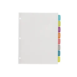 Dividers|Avery Big Tab Printable Paper Dividers with White Labels, 8 Tabs, 20 Sets/Pack (11435)