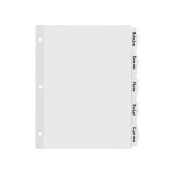 Dividers|Avery Big Tab Printable Paper Dividers with White Labels, 5 Tabs, 20 Sets/Pack (11434)