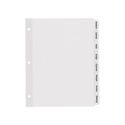 Dividers|Avery Big Tab Printable Paper Dividers with White Labels, 8 Tabs, 4 Sets/Pack (14433)