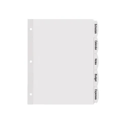 Dividers|Avery Big Tab Printable Paper Dividers with White Labels, 5 Tabs, 4 Sets/Pack (11432)