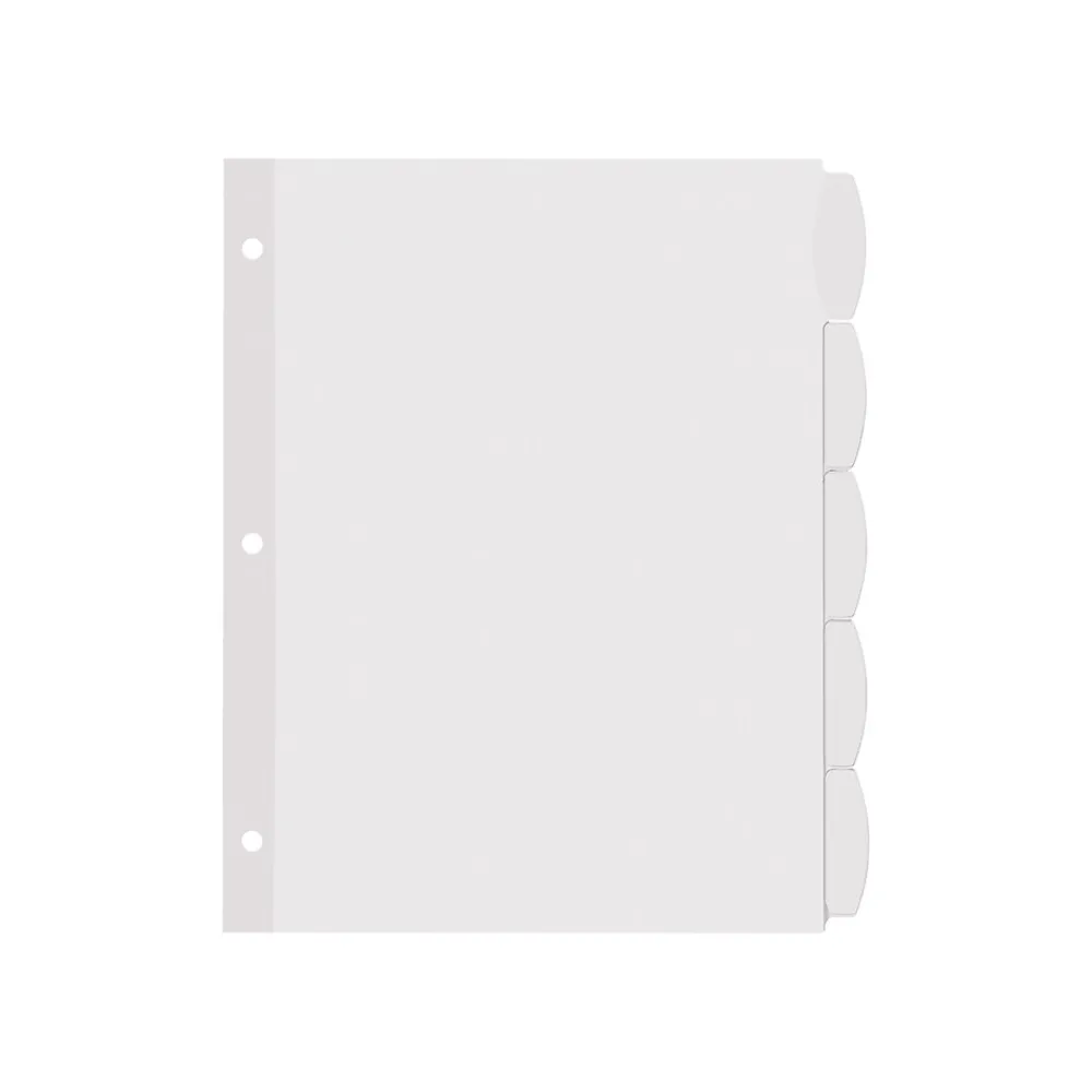 Dividers|Avery Big Tab Printable Paper Dividers with Large White Labels, 5 Tabs, White, 20 Sets/Pack (14440)