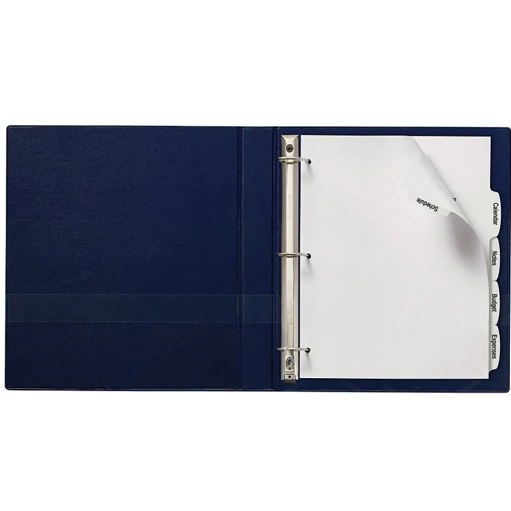 Dividers|Avery Big Tab Printable Paper Dividers with Large White Labels, 5 Tabs, White, 20 Sets/Pack (14440)