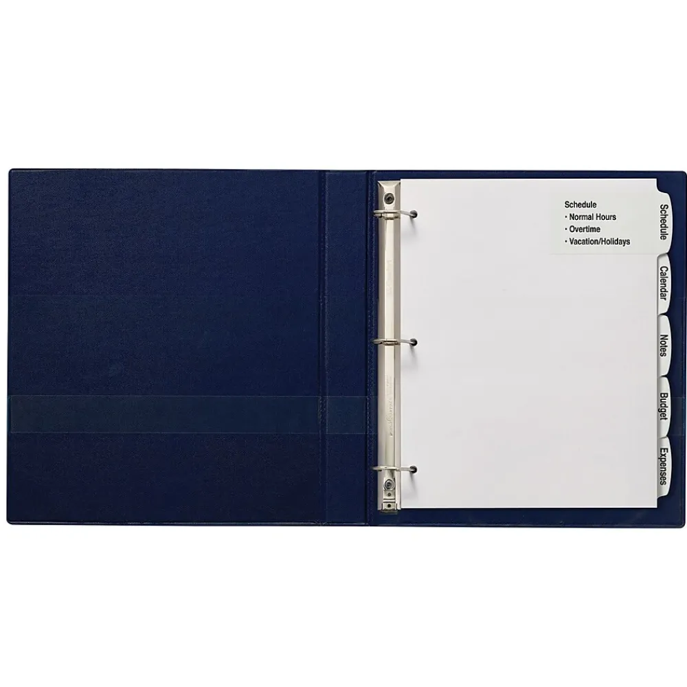 Dividers|Avery Big Tab Printable Paper Dividers with Large White Labels, 5 Tabs, White, 20 Sets/Pack (14440)