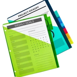 Dividers|Avery Big Tab Two-Pocket Insertable Plastic Divider, 8 Tabs, Multicolor, 1 Set (11907)