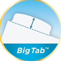 Dividers|Avery Big Tab Ultralast Plastic Dividers with White Tab Labels, 5 Tabs, Multicolor (24900)