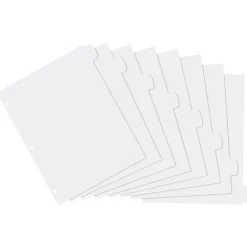 Dividers|Avery Big Tab Write & Erase Plastic Dividers, 8 Tabs, White (16371)