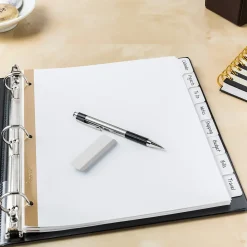 Dividers|Avery Big Tab Write & Erase Paper Dividers, 8 Tab, White, 48 Sets/Carton (23078CT)