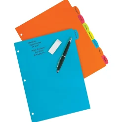 Dividers|Avery Big Tab Write & Erase Plastic Divider, 8 Tabs, Multicolor, 1 Set (16130)