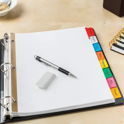 Dividers|Avery Big Tab Write & Erase Paper Divider, 8 Tabs, Multicolor, 1 Set (23079)