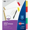 Dividers|Avery Big Tab Write & Erase Paper Dividers, 5 Tabs, Multicolor, Gold Reinforced (23076)